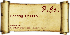 Percsy Csilla névjegykártya