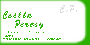 csilla percsy business card